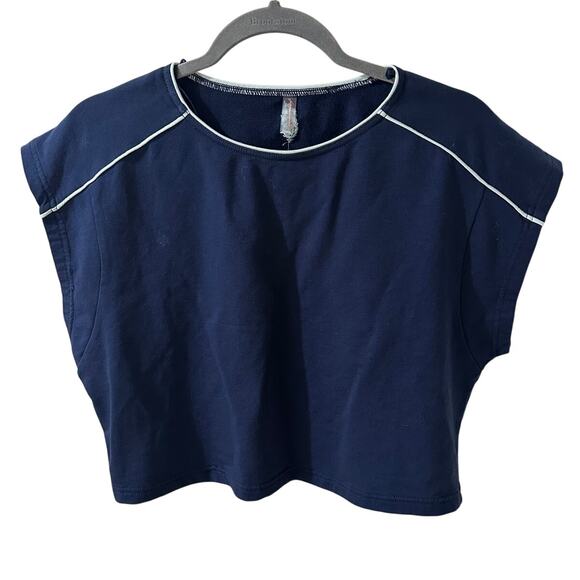 FP Movement Free People Activewear Athleisure Cropped SS Colorblock Tank, size L - Picture 1 of 7